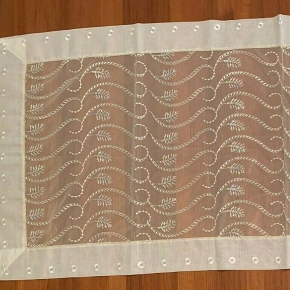 NEW Table Runner/Table Center Piece with Silver Sequins 24"x56" - Picture 1 of 2